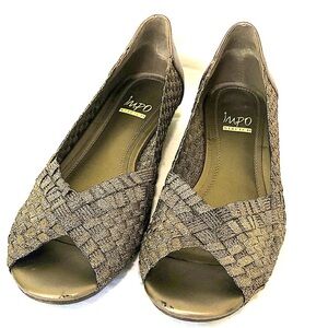 Impo (Stretch) brand open toe wedges Womens size10